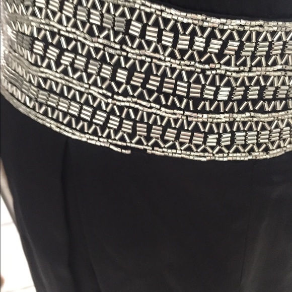 Antonio Melanie black drop waist cocktail dress 4 - Picture 5 of 7